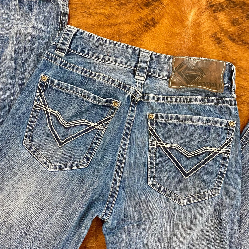 Men's Western Rock & Roll Cowboy Denim Jeans — Sz. 28x34